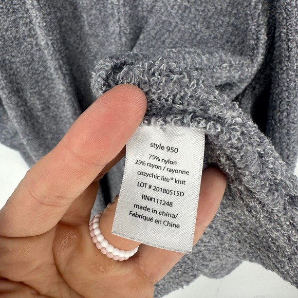 Barefoot Dreams Robe size small gray pockets tie cozy casual - Picture 7 of 10